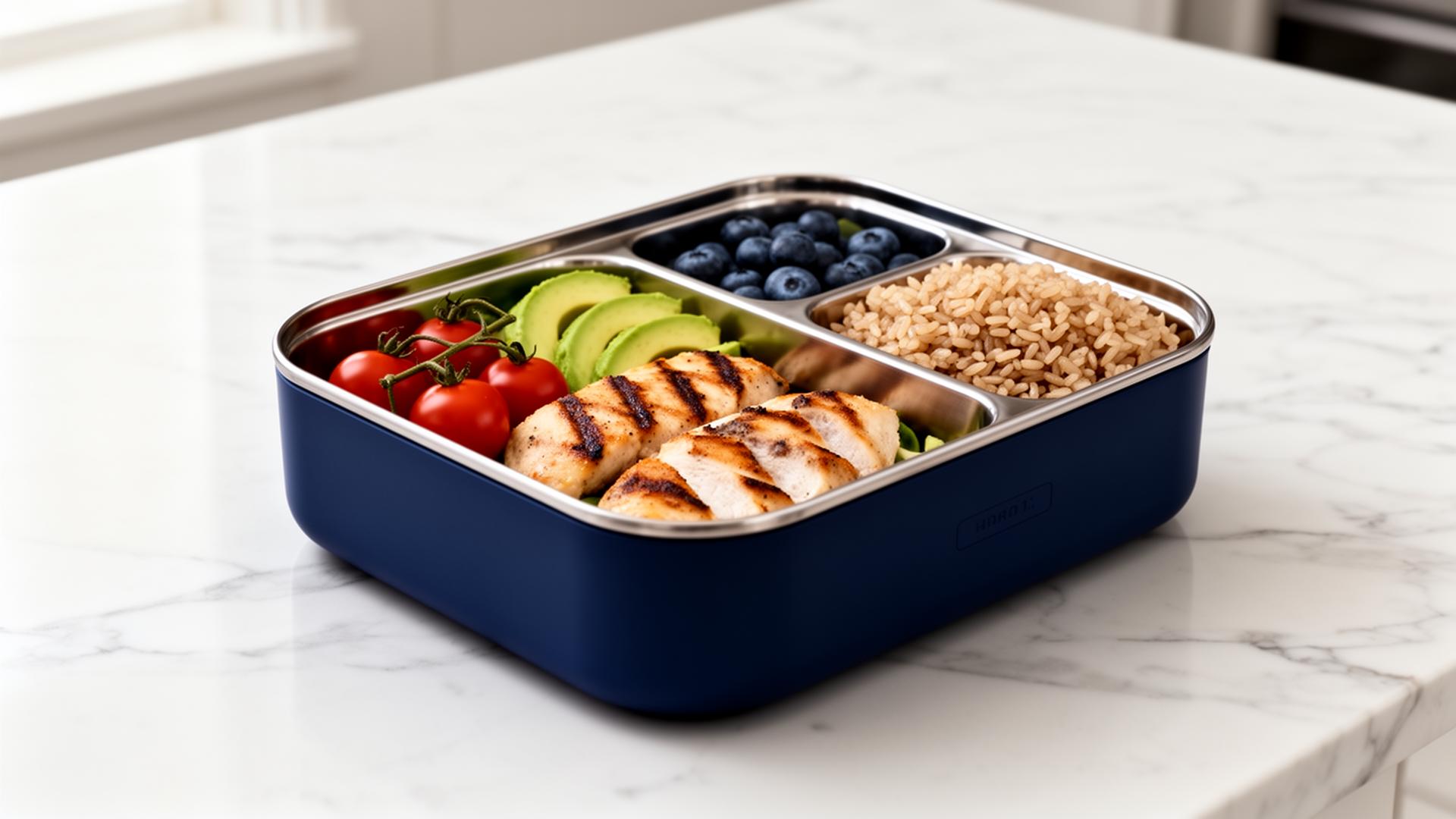 COSPIZO leakproof bento lunch box with a fresh meal